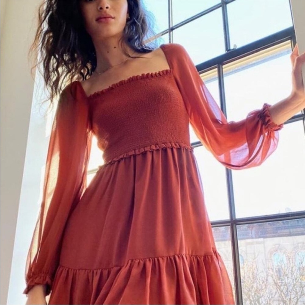 Aritzia Wilfred Burgundy Tempest Dress